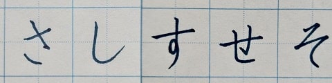 平仮名の字の写真