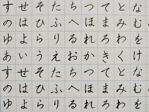 平仮名の字の写真