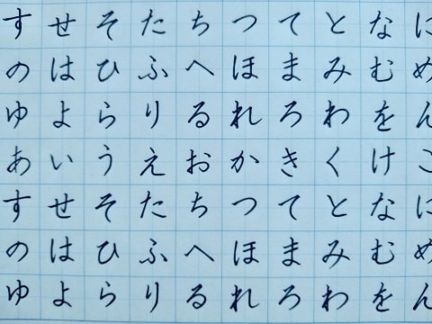 平仮名の字の写真
