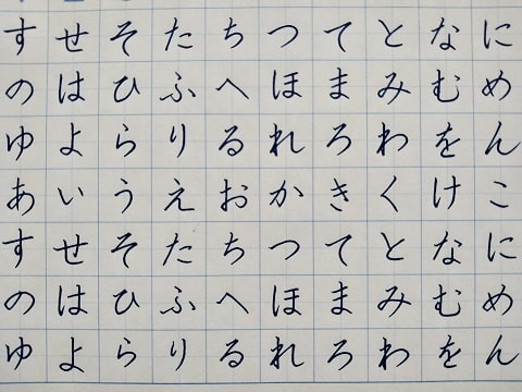 平仮名の字の写真